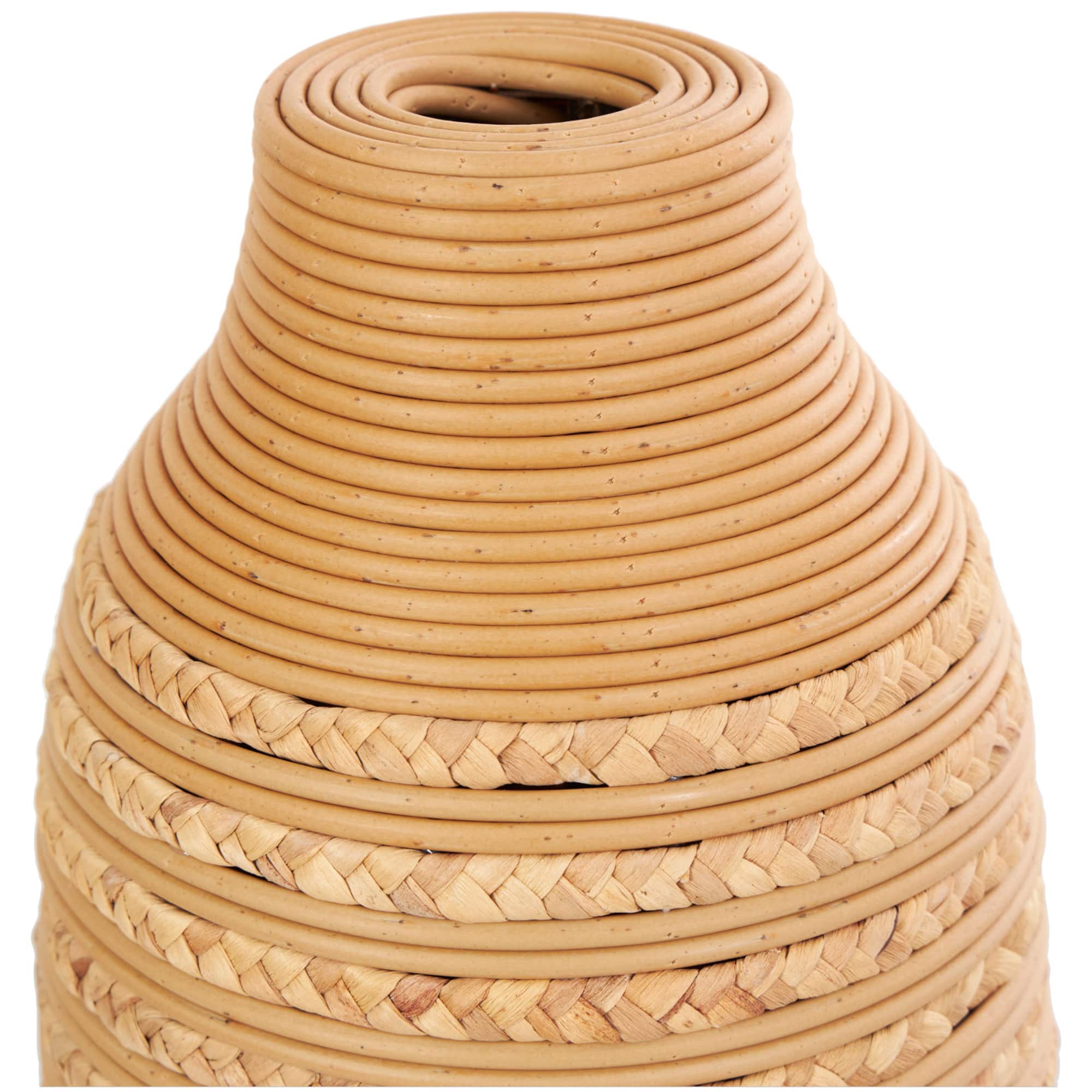 24" Light Brown Seagrass Handmade Vase